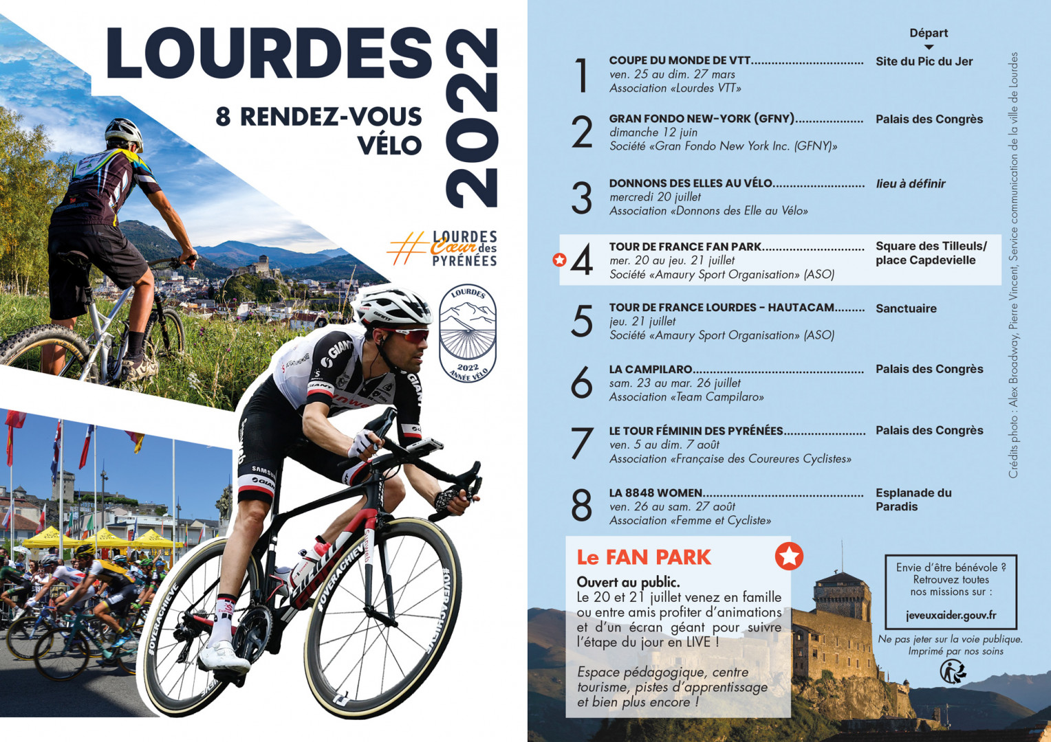 programme lourdes vélo vtt 2022
