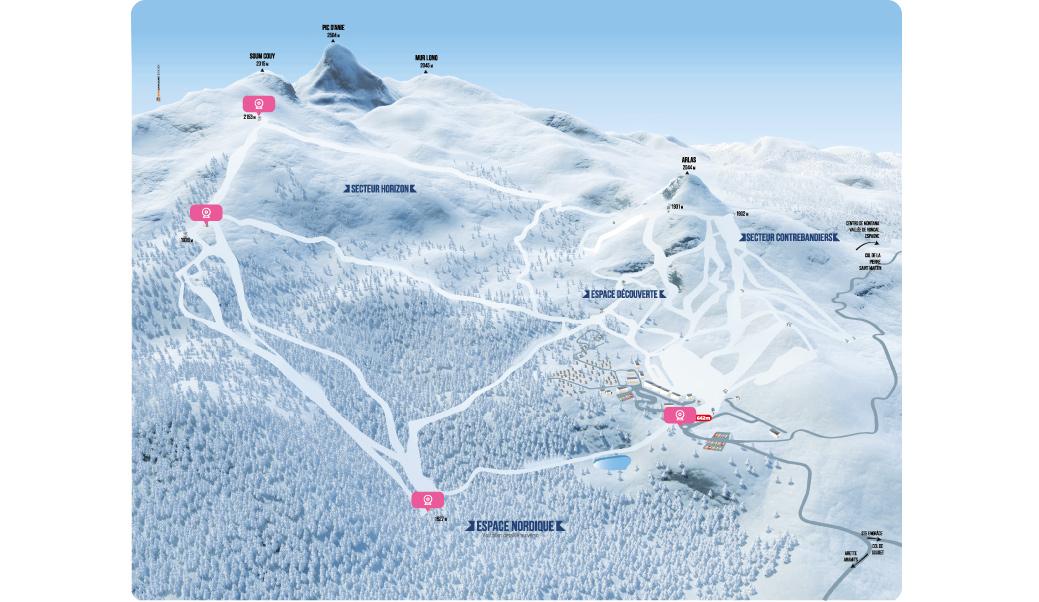 carte des webcams de la Pierre Saint-Martin