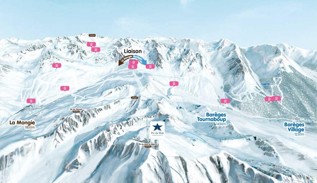 carte webcams Grand Tourmalet